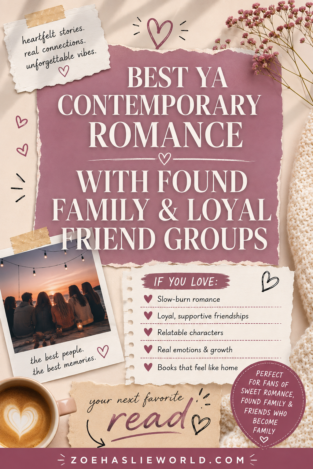 Best YA Contemporary Romance with Found Family & Loyal Friend Groups