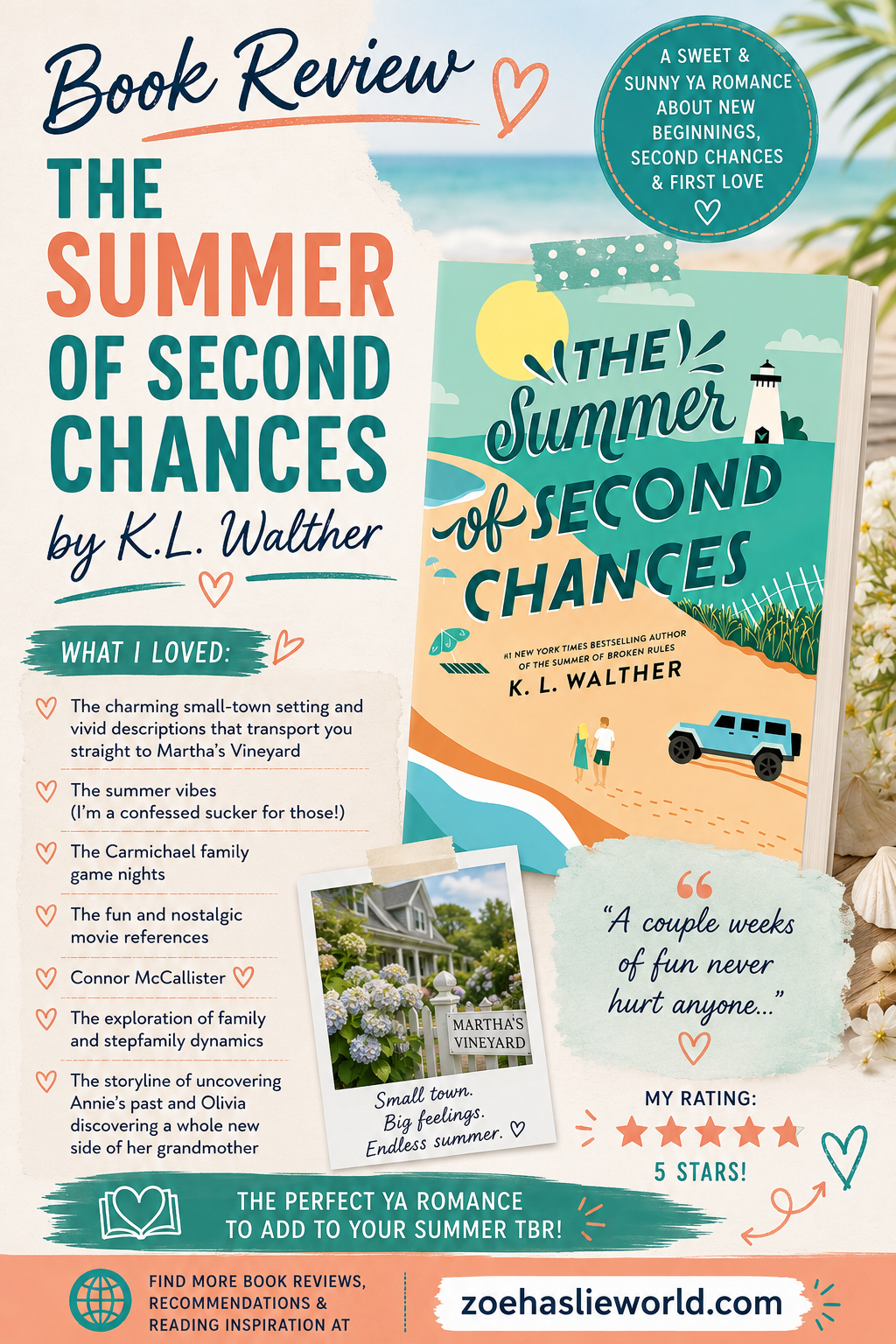 Book Review - The Summer of Second Chances by K. L. Walther
