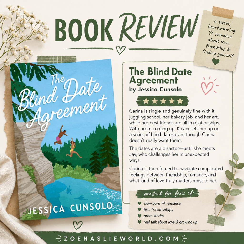 Book Review The Blind Date Agreement by Jessica Cunsolo A Sweet YA Romance