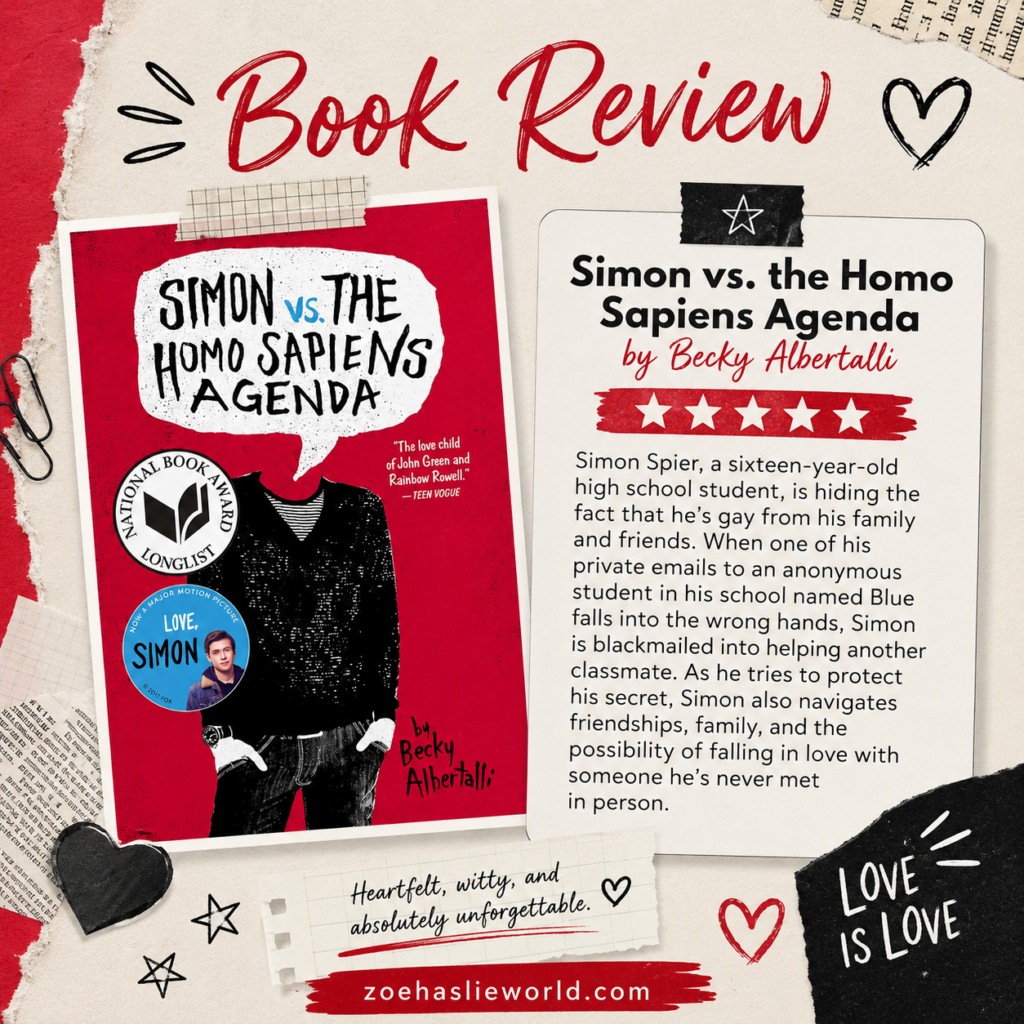 Book Review Simon vs. the Homo Sapiens Agenda by Becky Albertalli YA LGBTQ+ Romance