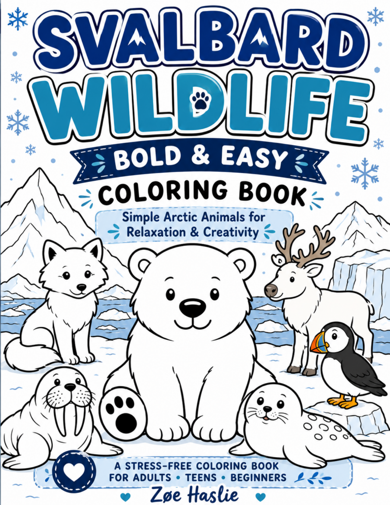 Svalbard Wildlife Bold & Easy Coloring Book