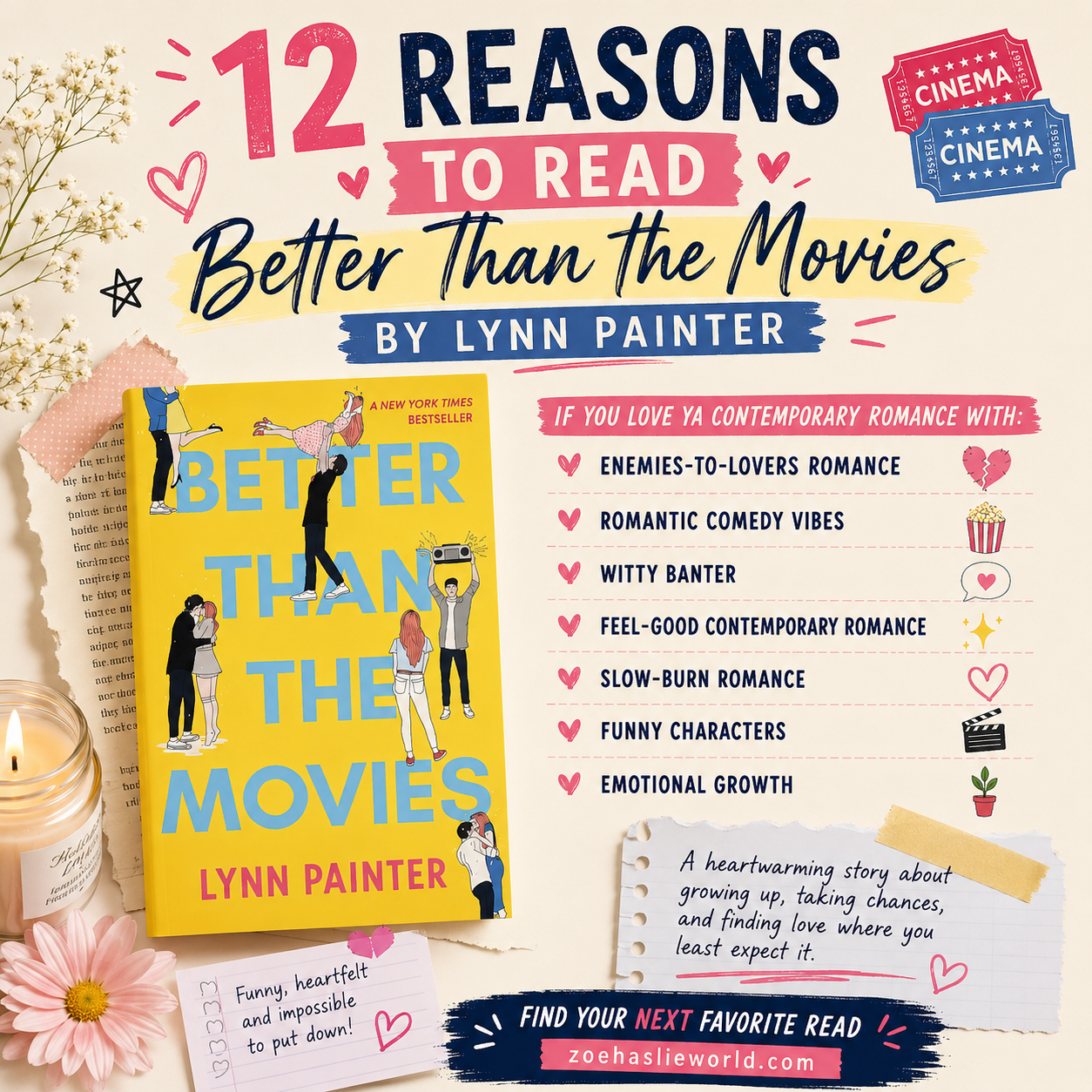 12 Reasons to Read Better Than the Movies by Lynn Painter