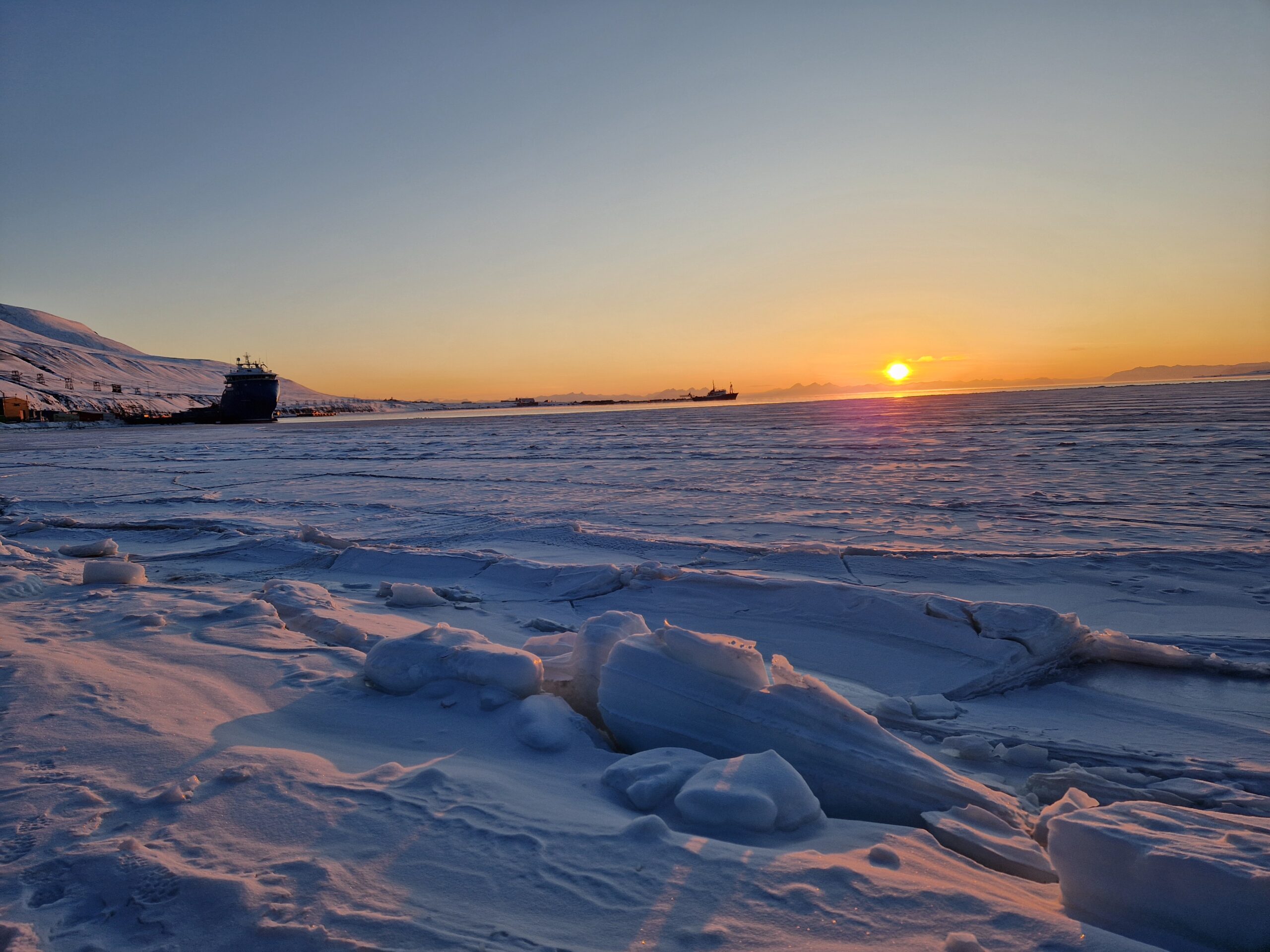 Frozen Beach in Longyearbyen, Svalbard