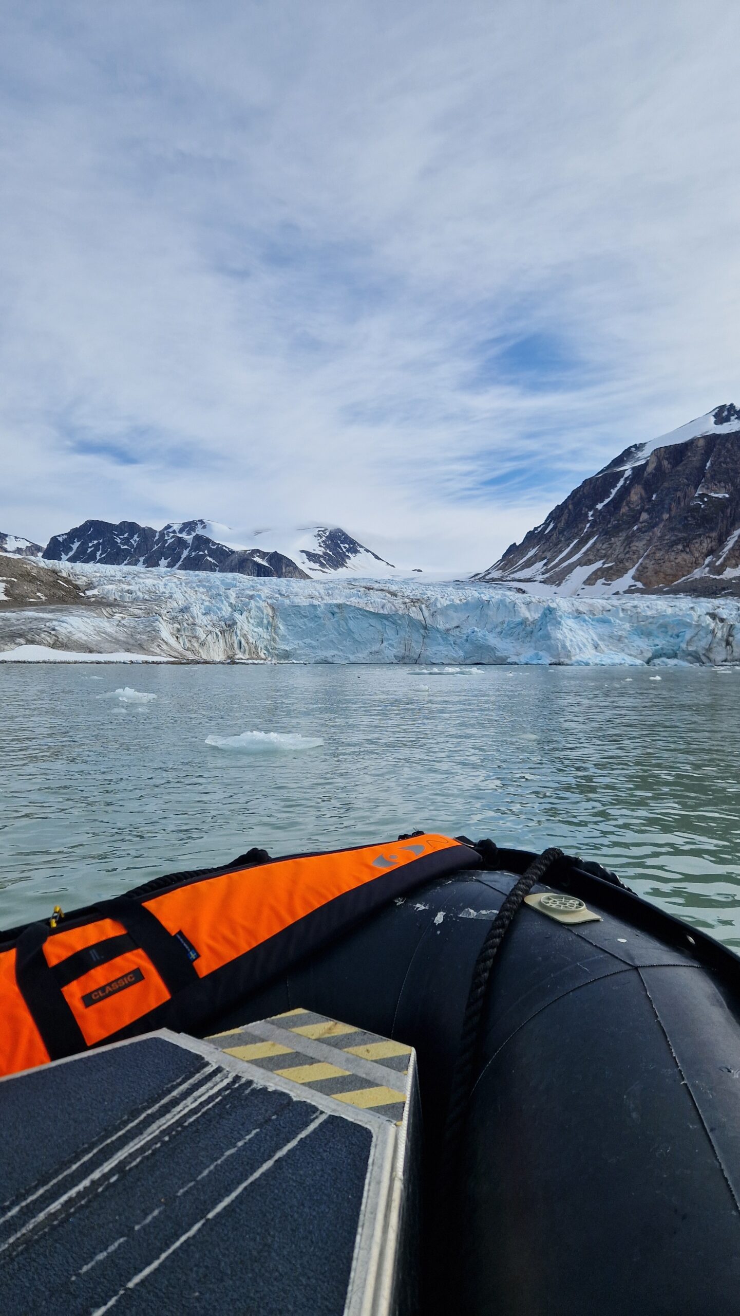 Zodiac cruising in Svalbard