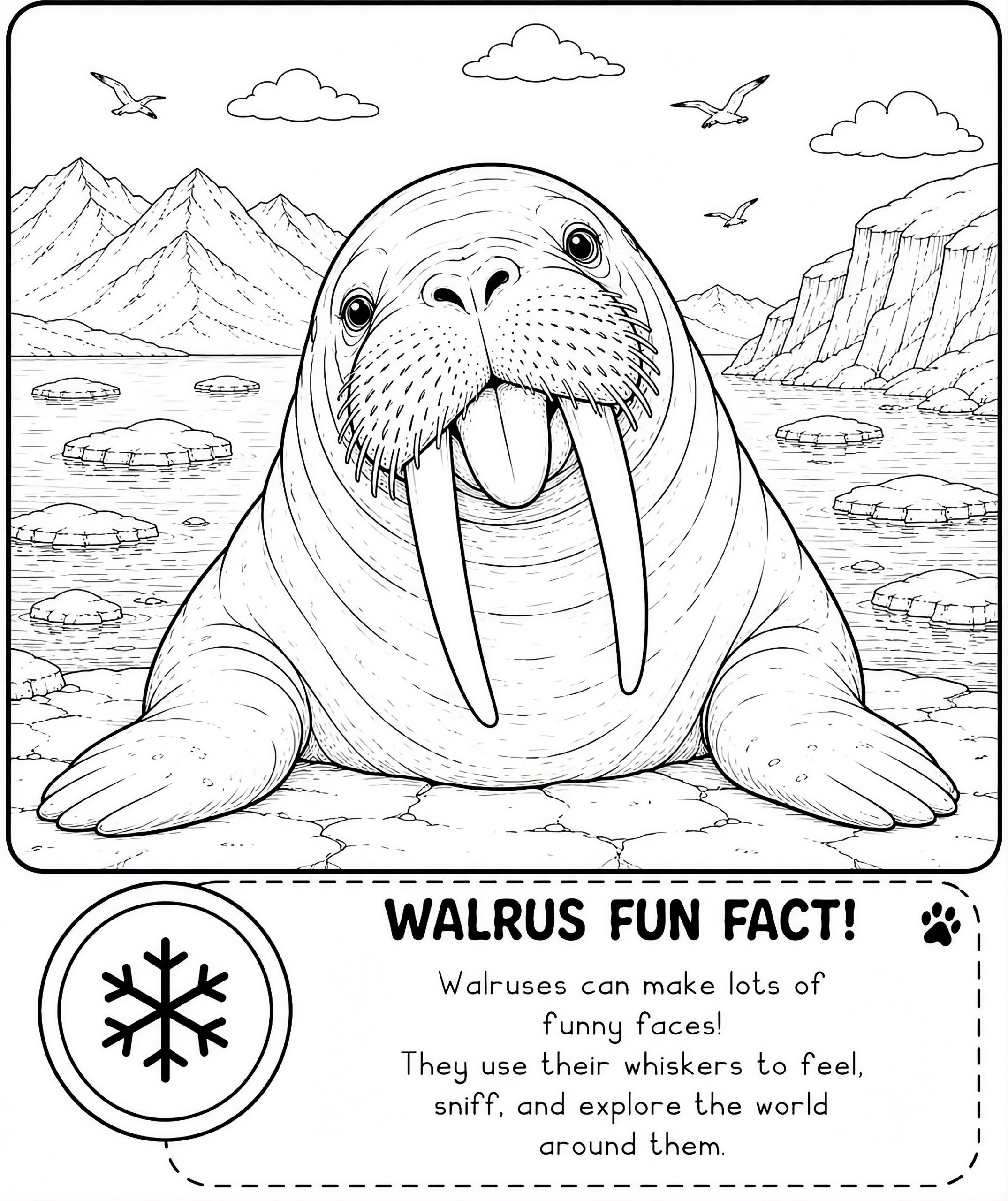Svalbard Wildlife: Bold & Easy Coloring Book (Printable PDF) - Image 5