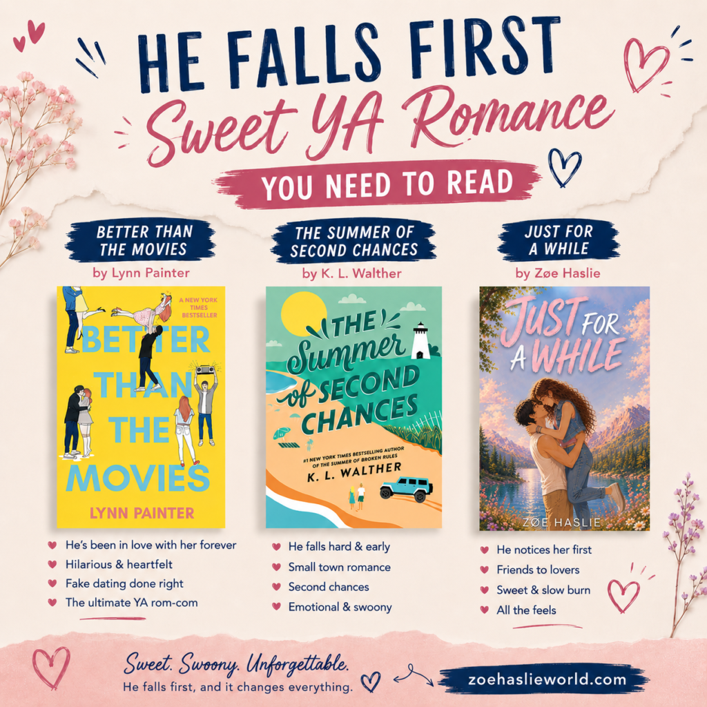 5 YA Romance Books Where He Falls First – Sweet & Swoony Reads You Need to Read