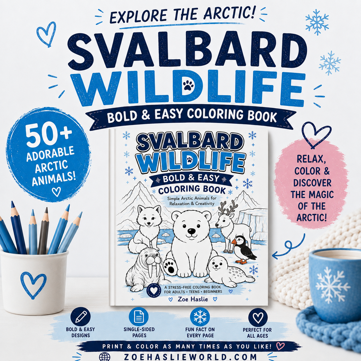 Svalbard Wildlife Coloring Book_Post Cover