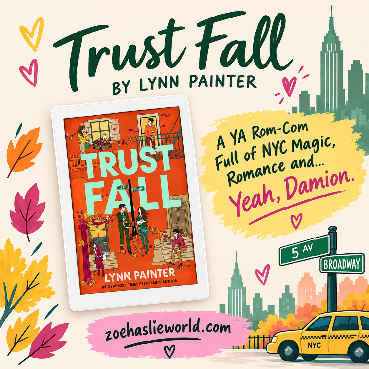 Trust Fall by Lynn Painter - A YA Rom-Com Full of NYC Magic, Romance and… Yeah, Damion